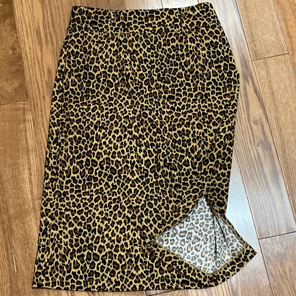 1950s style retro rockabilly pin up VLV leopard pencil skirt